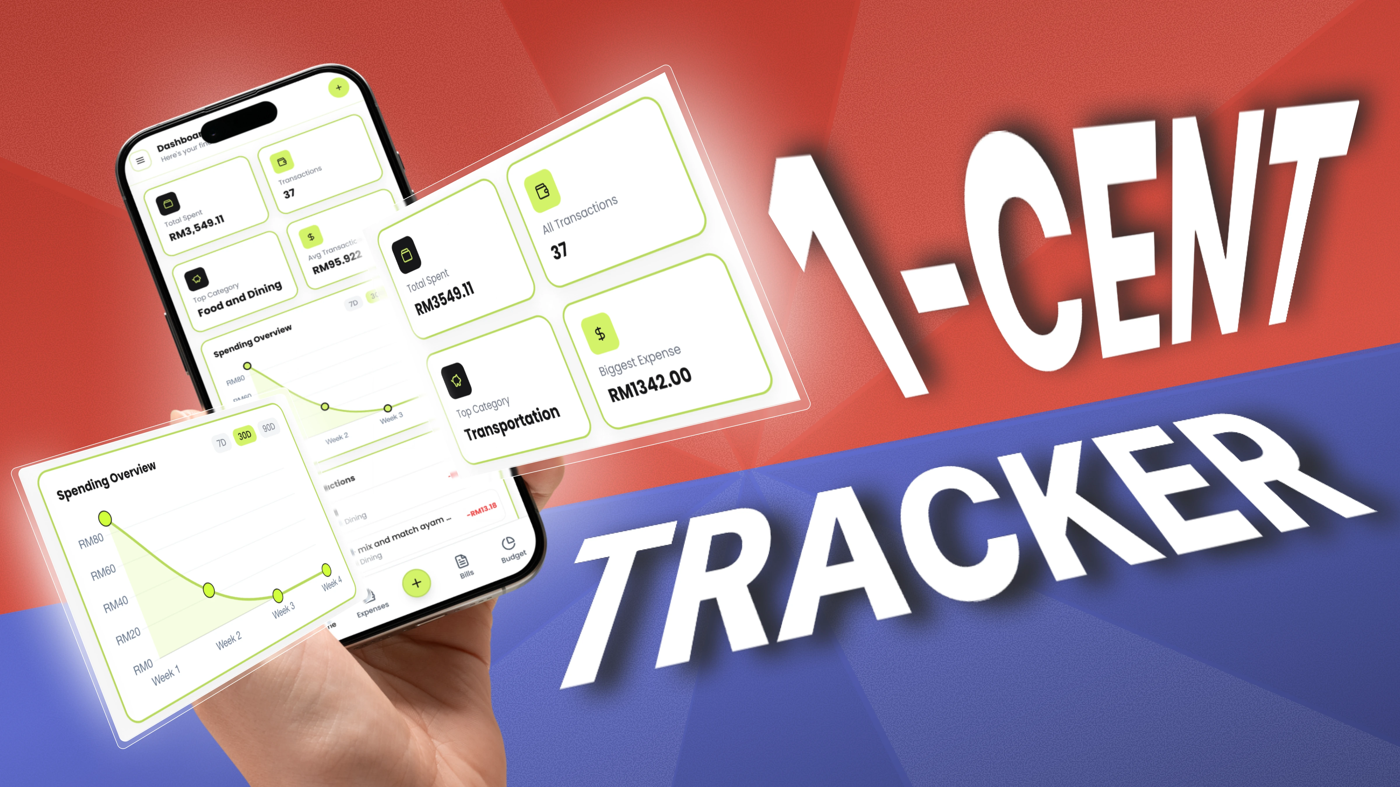 1-cent tracker personal finance web app — UI and UX frontend project