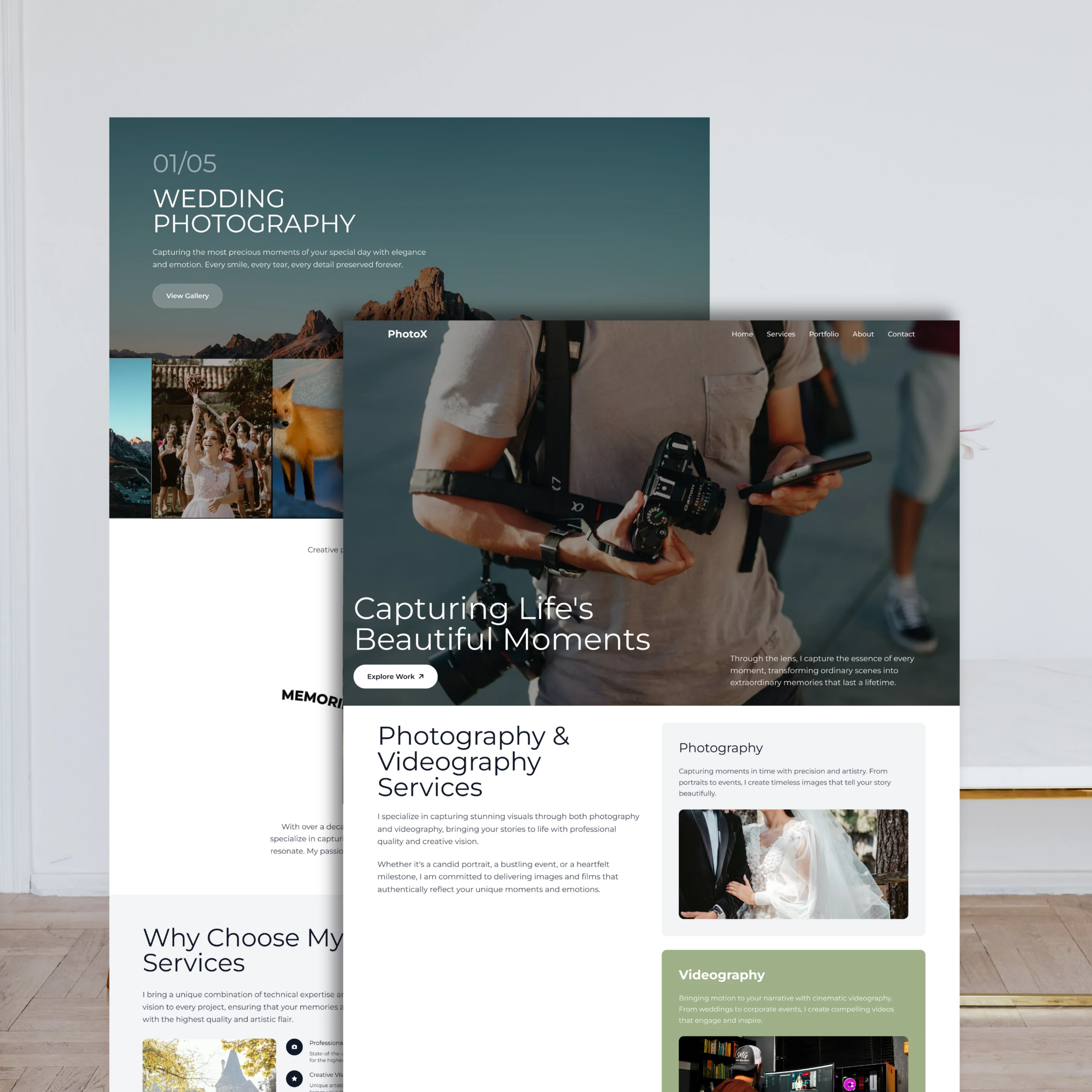 Portfolio UI — testimonial / social proof layout (sample 10)
