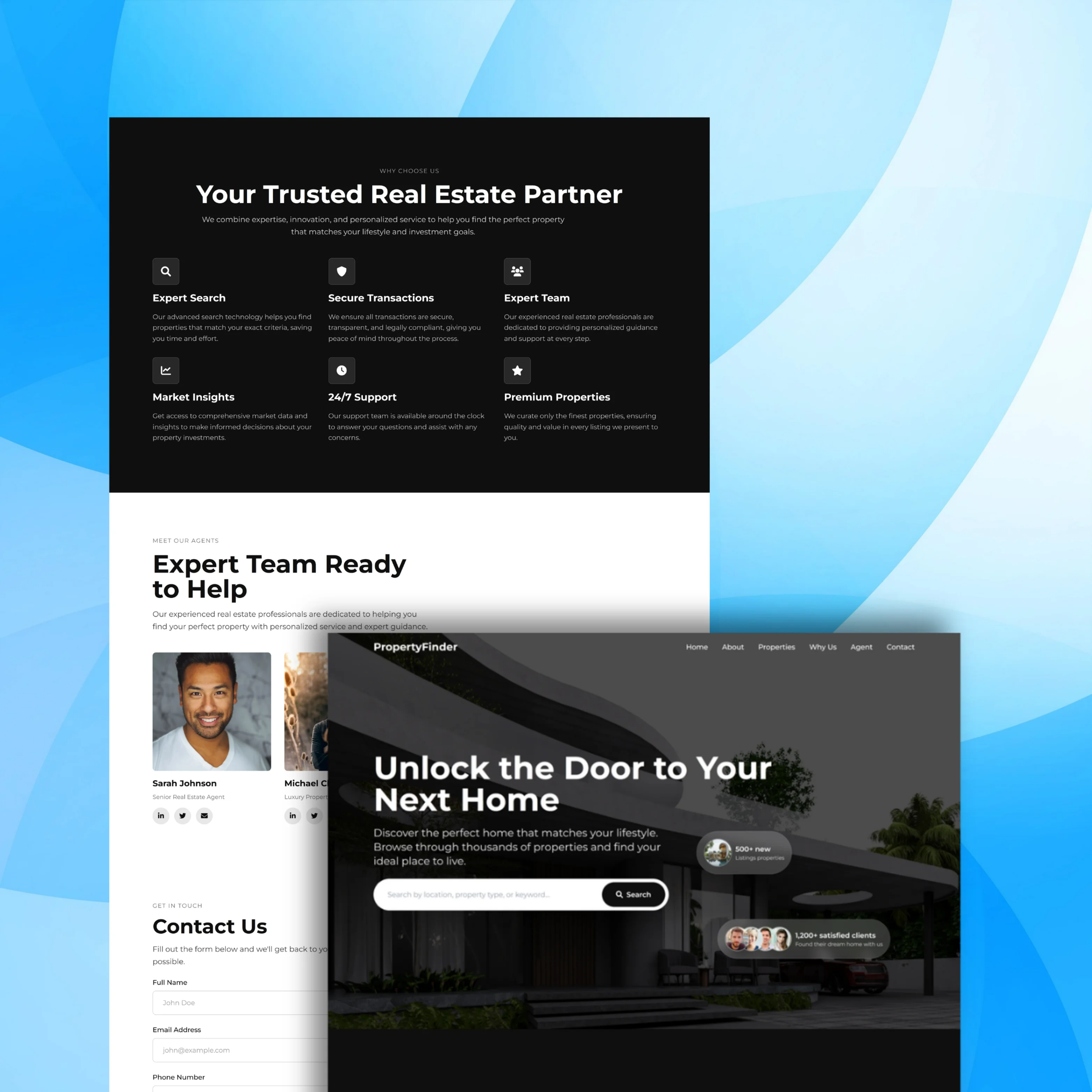 Portfolio web design — gallery or case study grid (sample 13)