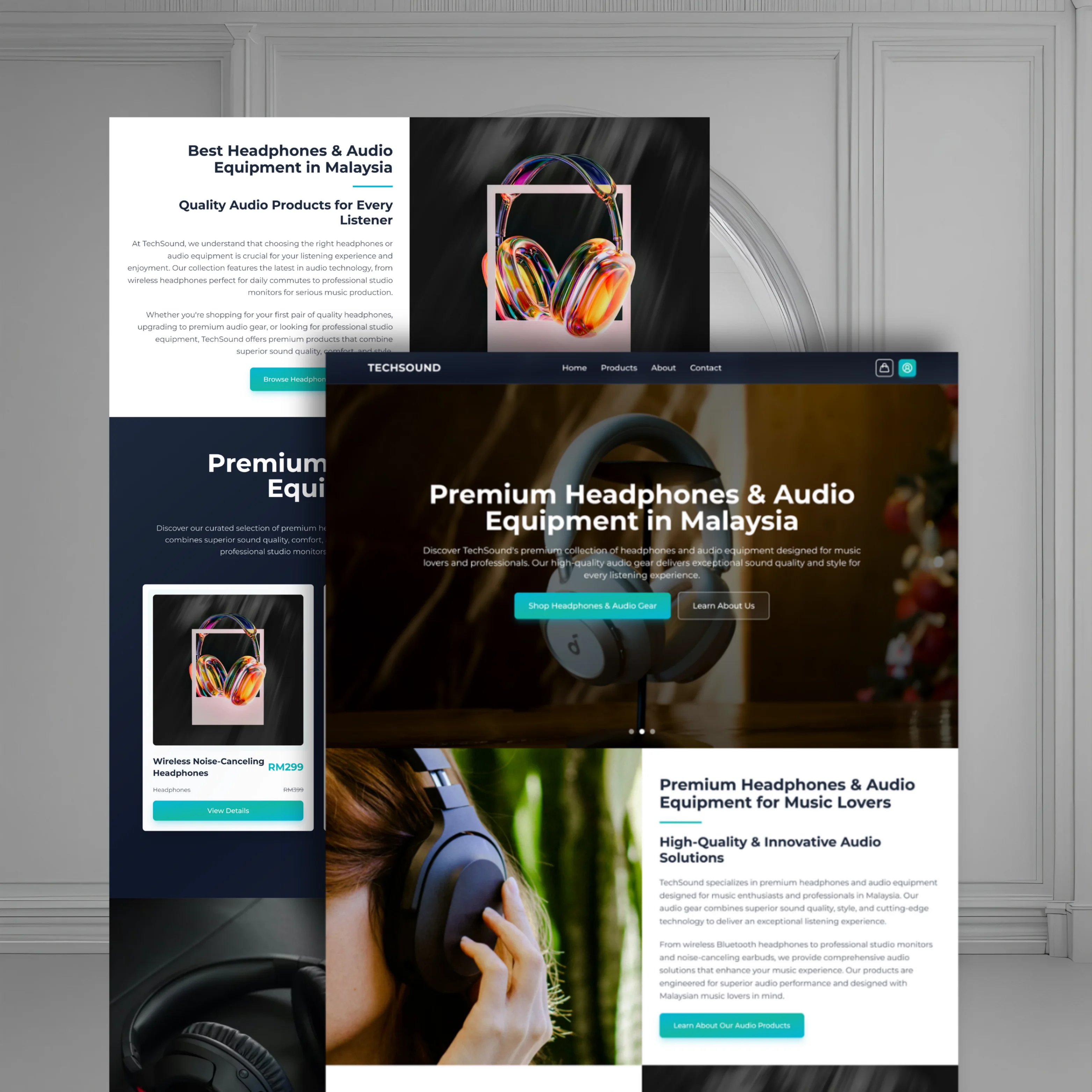 Portfolio website — brand story section with strong visuals (sample 15)