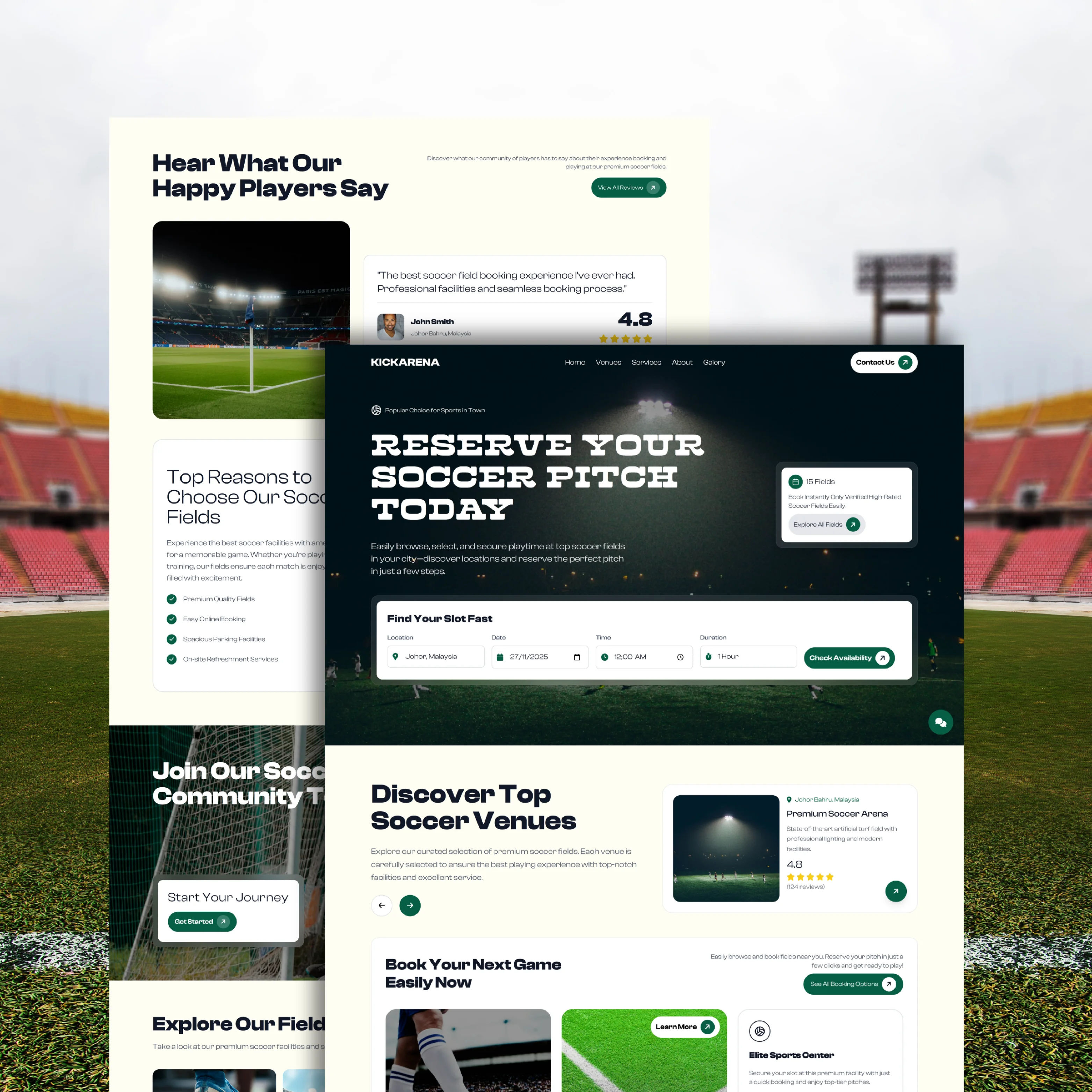 Portfolio website — dark theme layout with strong contrast (sample 19)