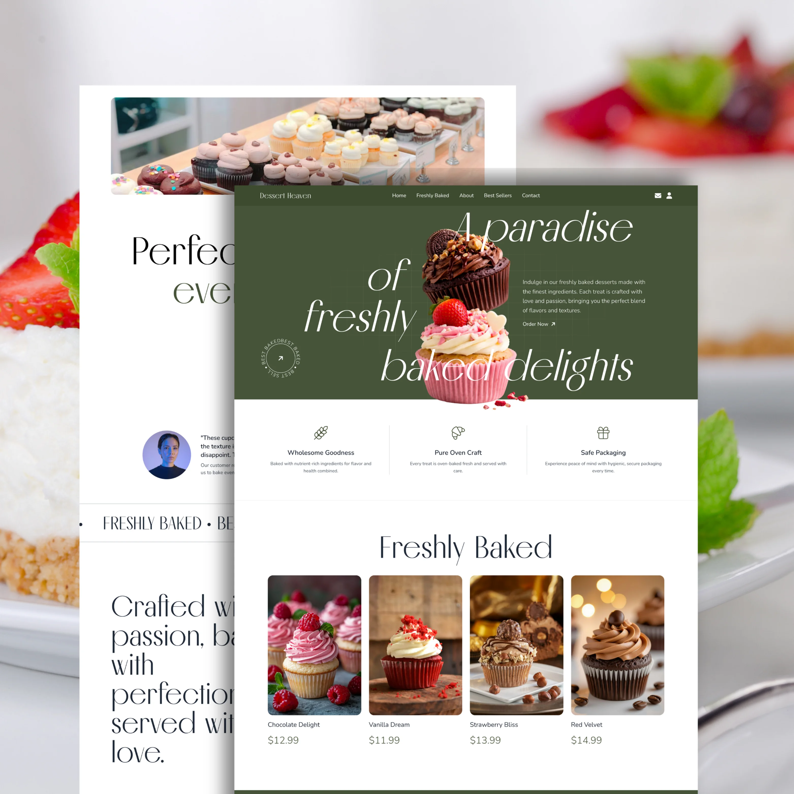 Portfolio UI — modern header and navigation design (sample 22)