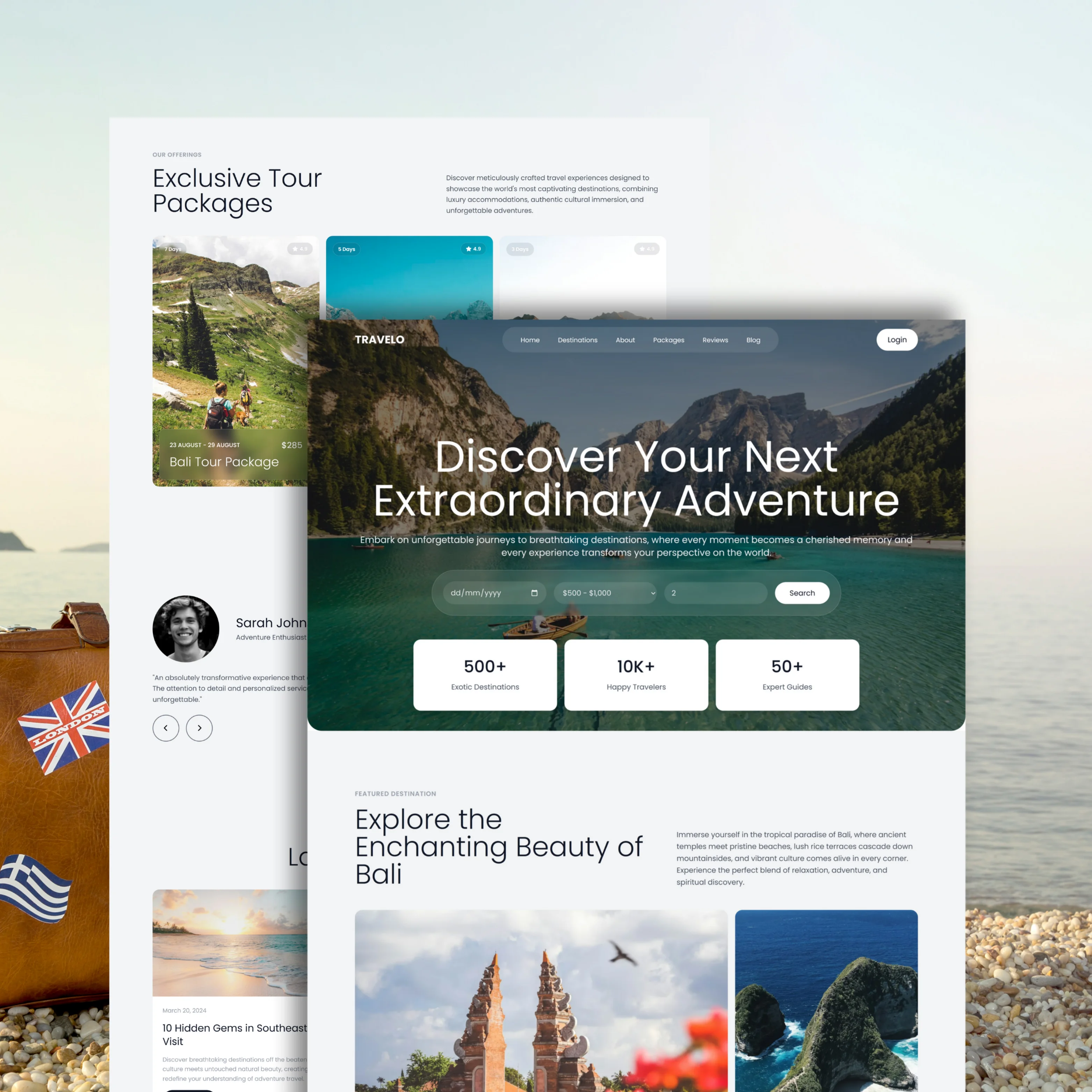 Portfolio web design — brand website section composition (sample 25)