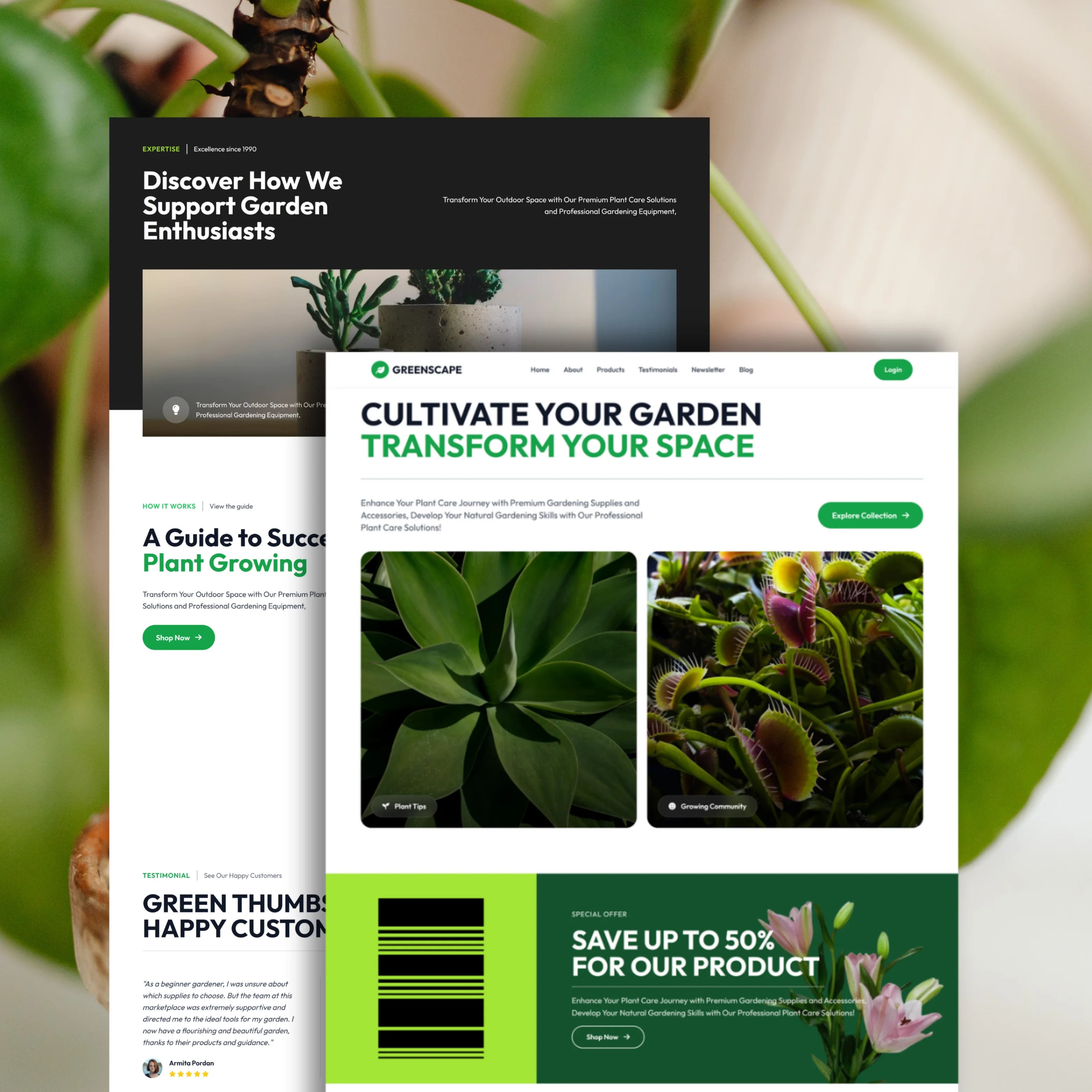 Portfolio website — lightweight layout with big headings (sample 27)