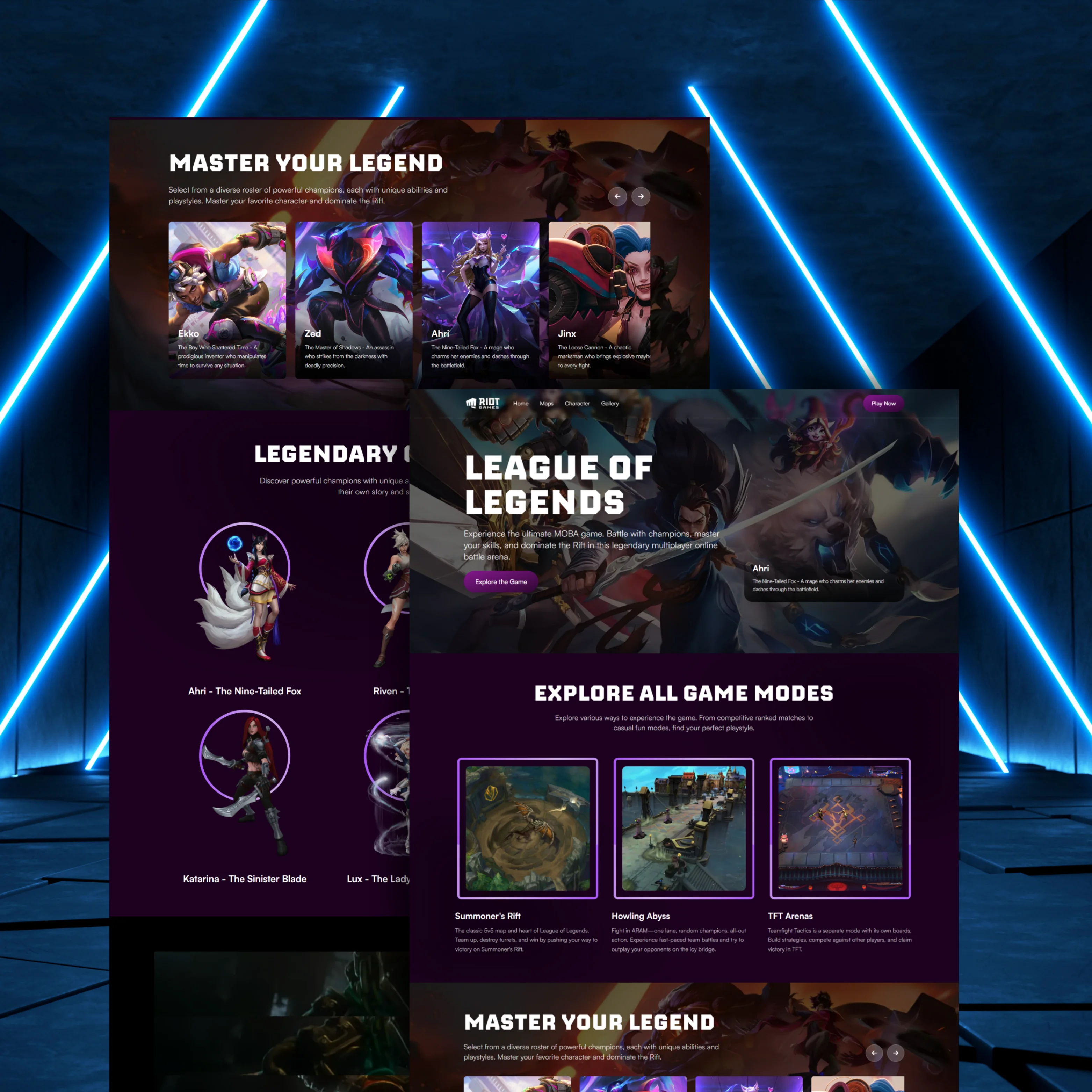 Portfolio UI — contact / CTA layout with strong contrast (sample 6)