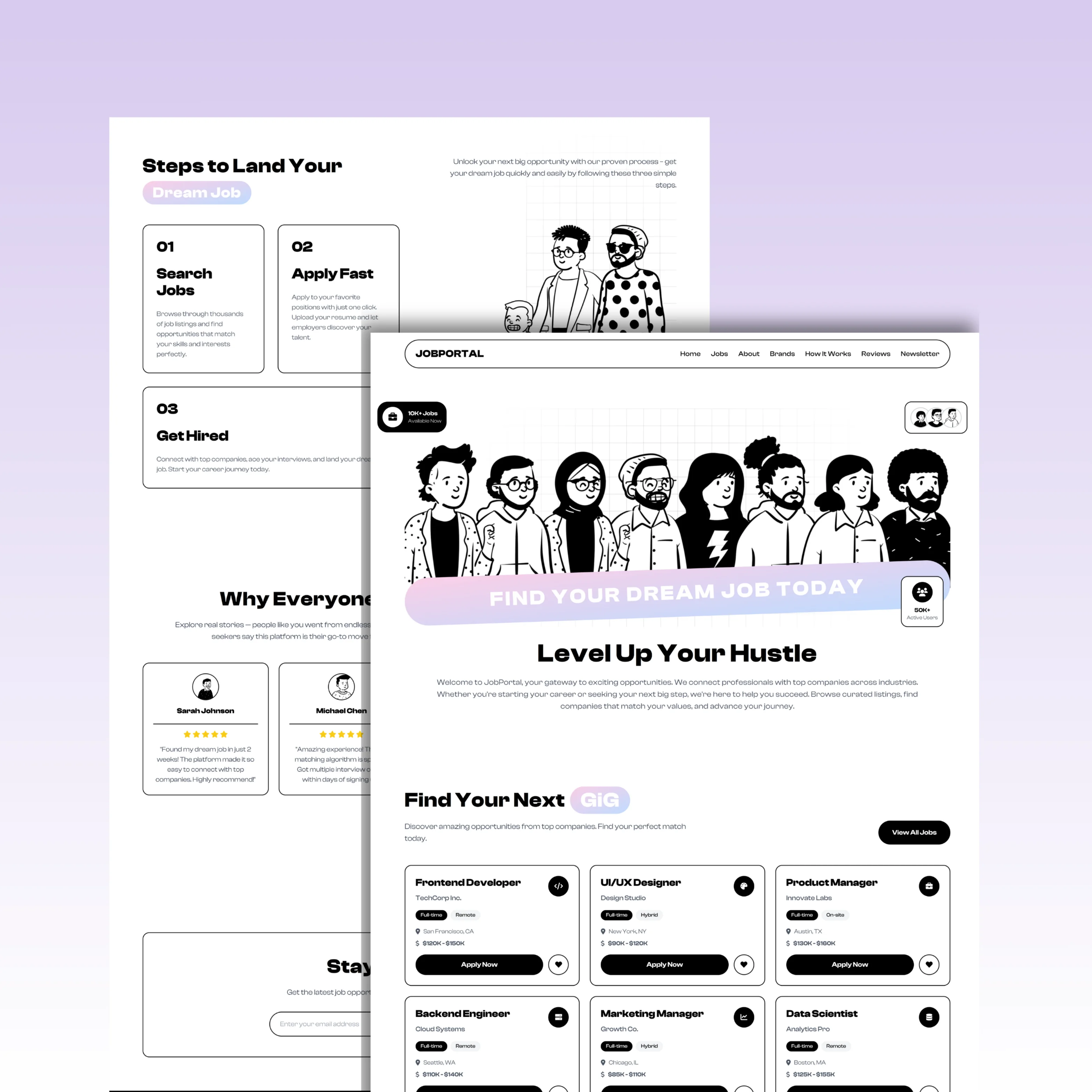 Portfolio UI — editorial typography and whitespace layout (sample 8)