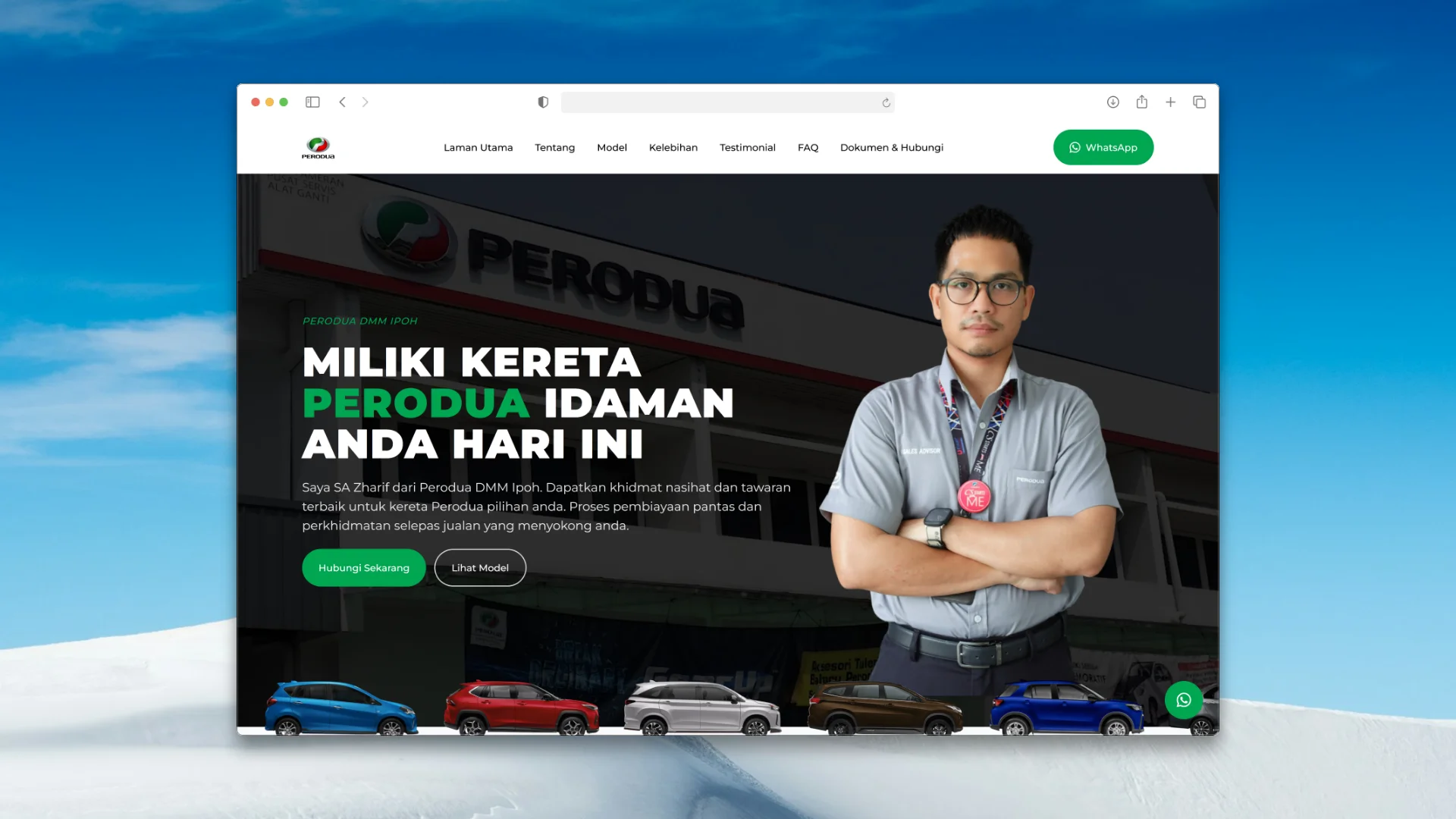 Automotive dealer website design for Perodua DMM Ipoh — car dealership web design Malaysia