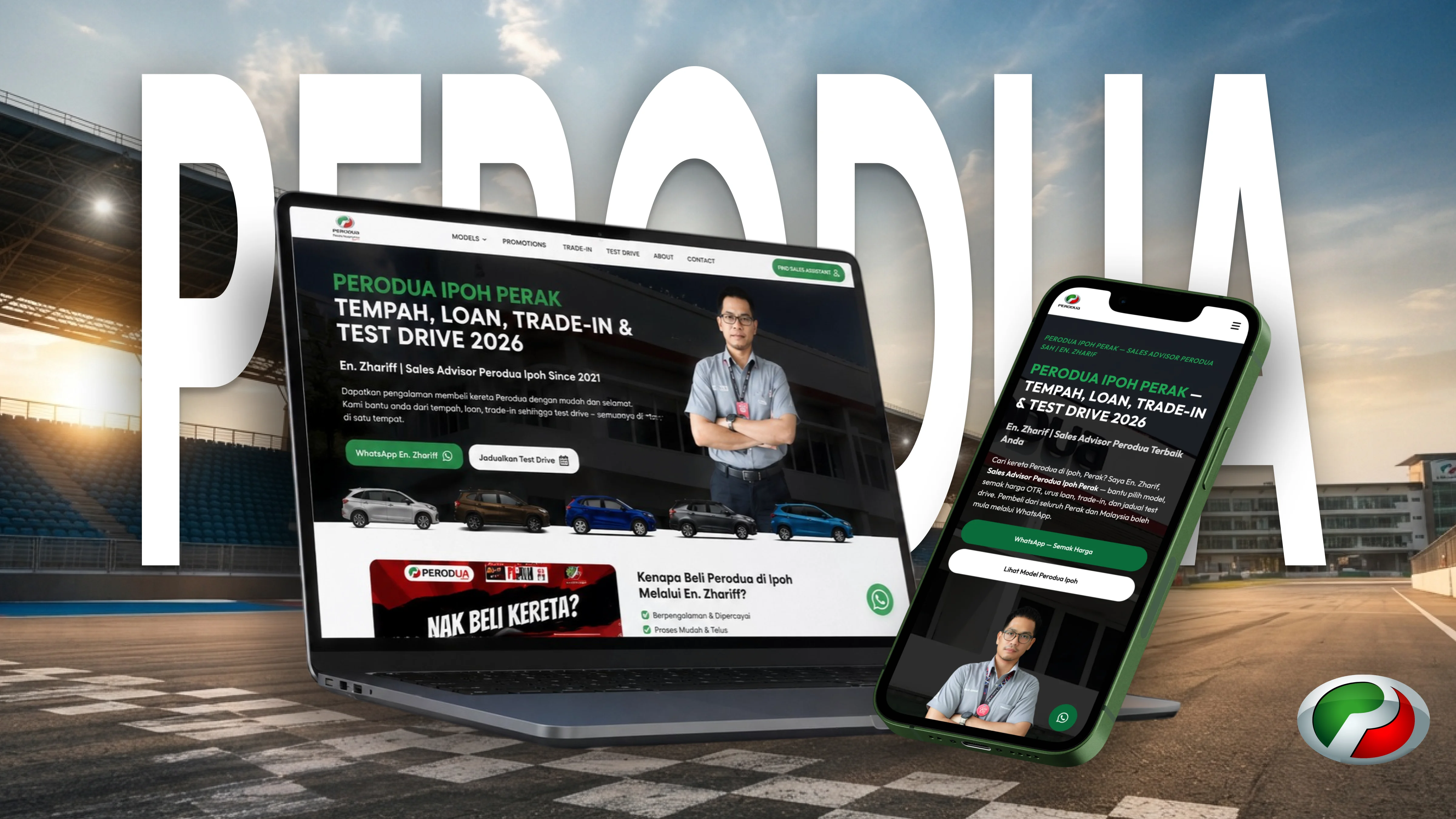 Perodua DMM Ipoh dealer website — car dealership web design Malaysia