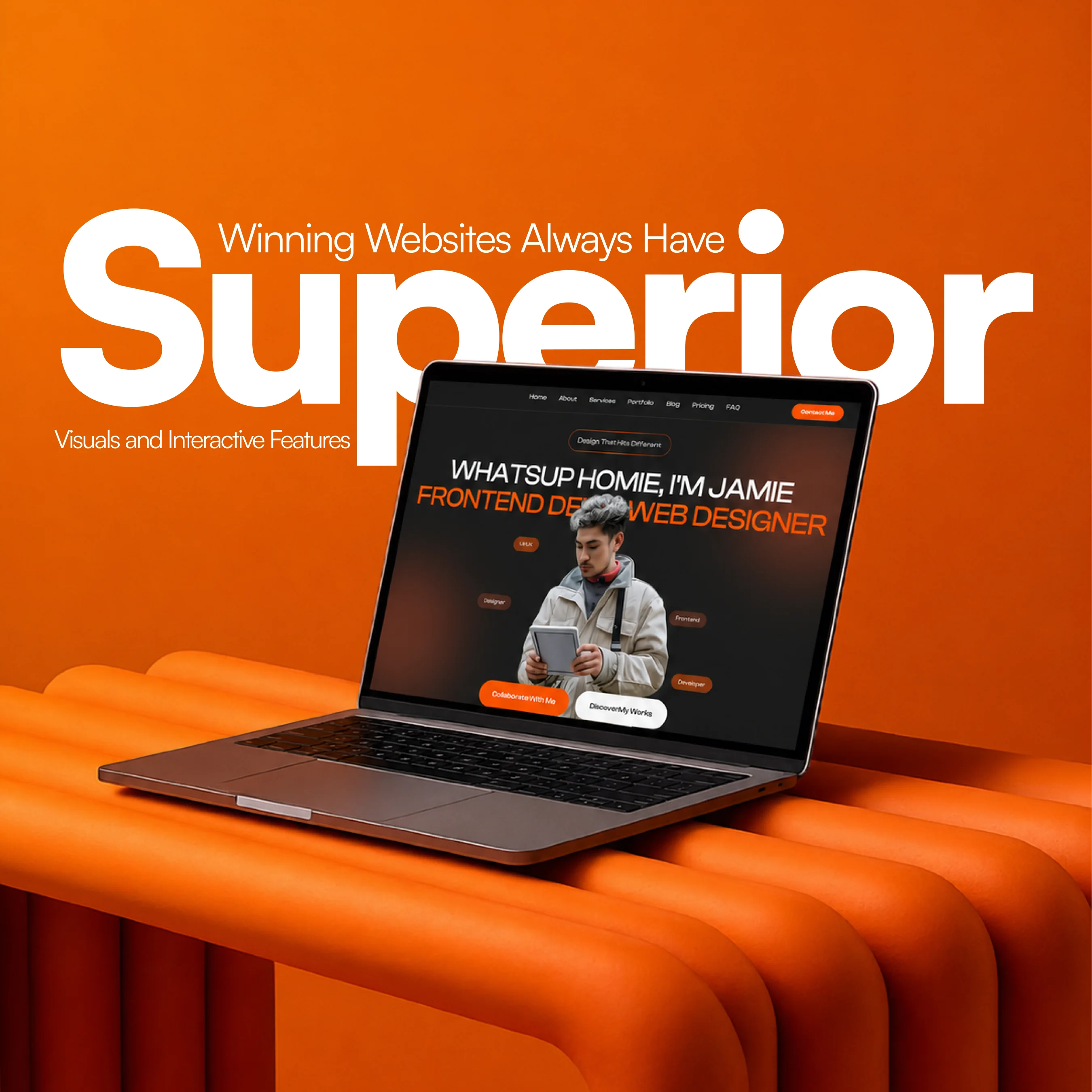 Modern web design workspace