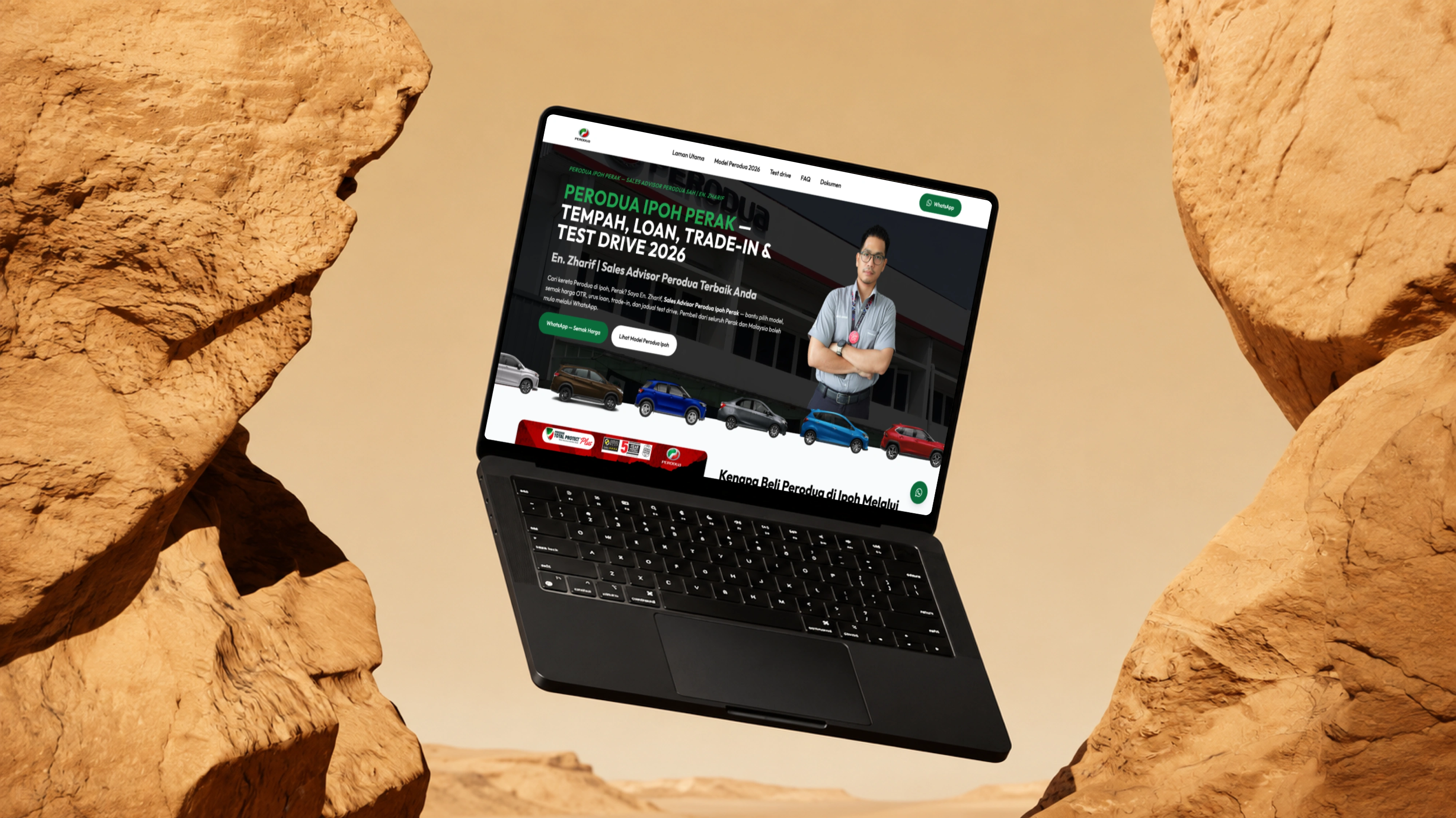 Perodua DMM Ipoh dealer website, car dealership web design Malaysia