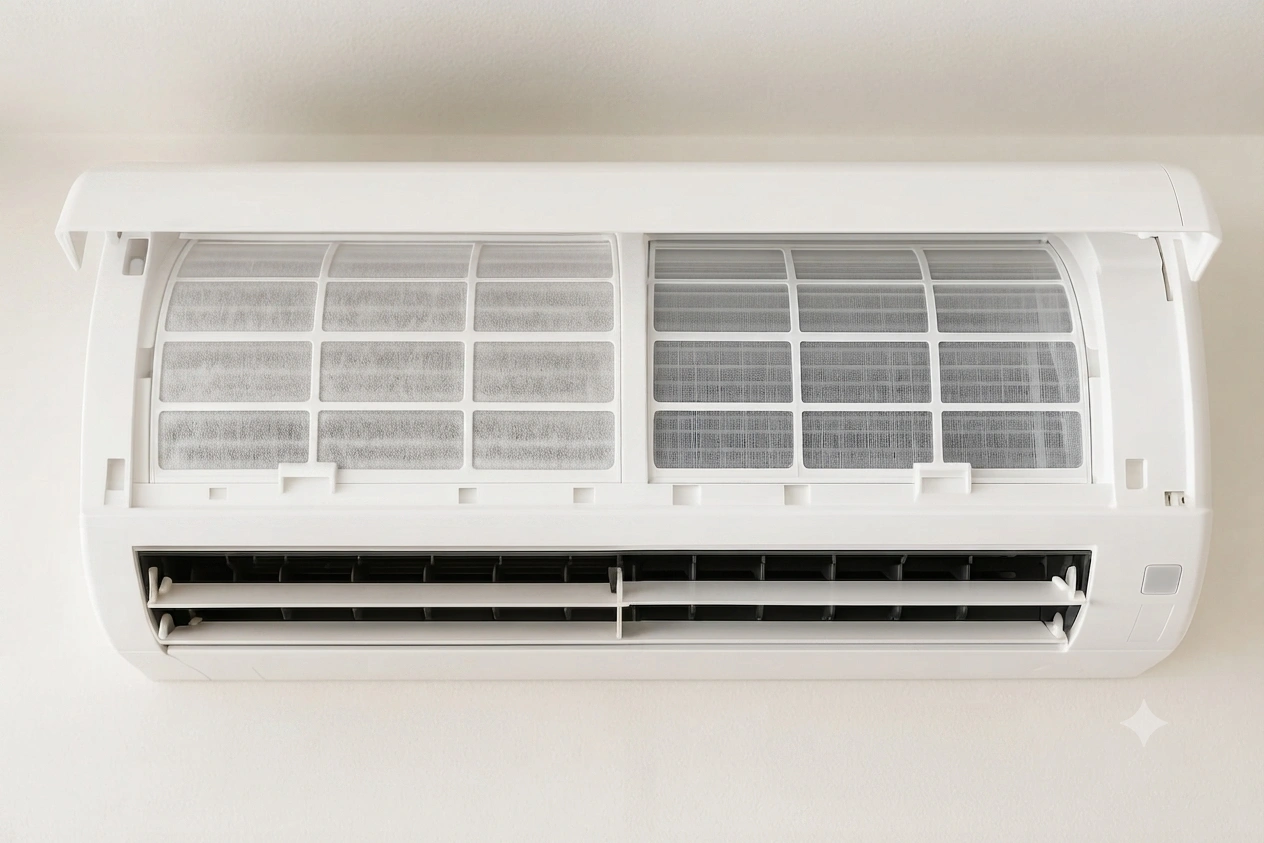 After — upgraded air conditioning