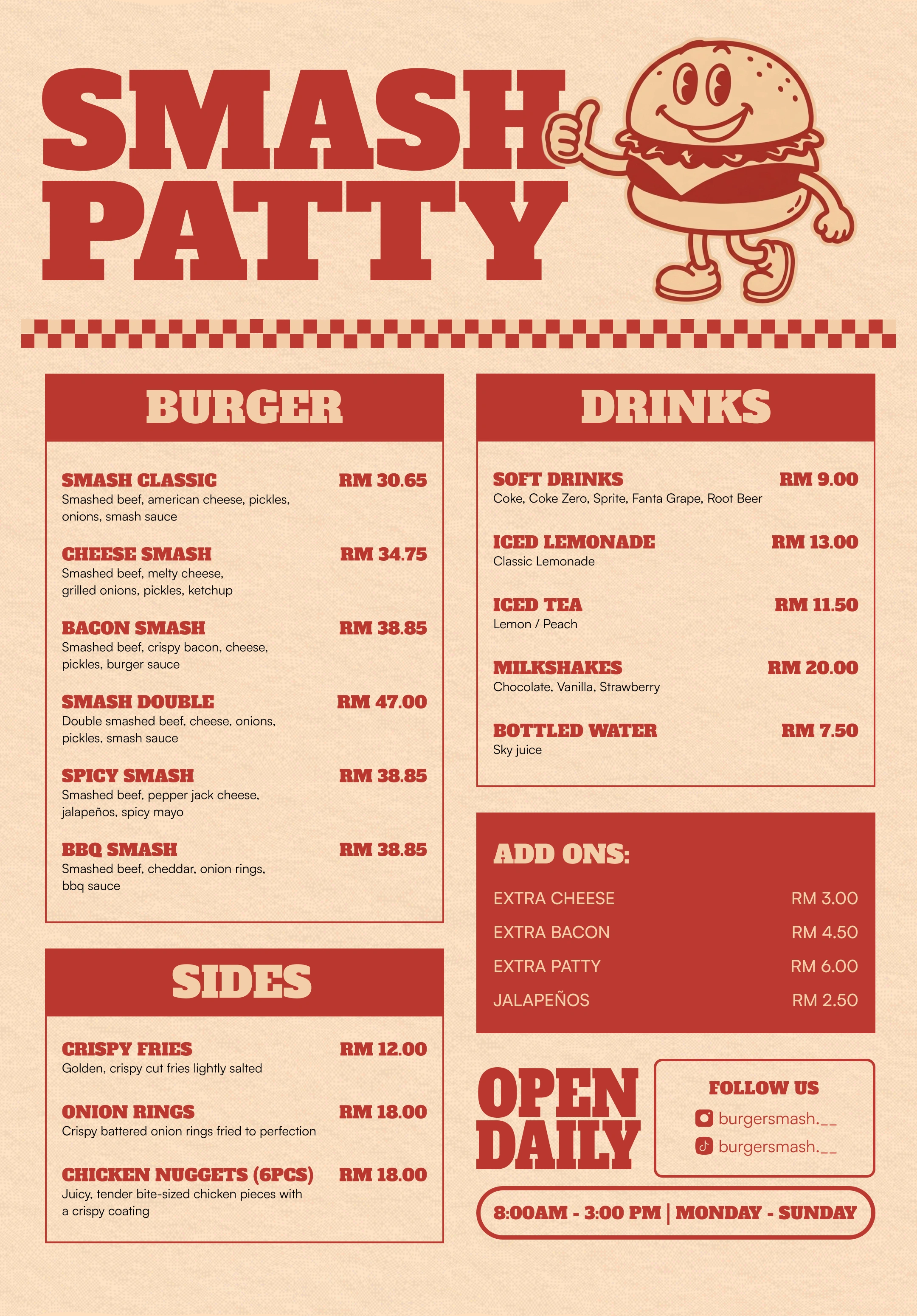 Burger menu poster design 02 by Umairx