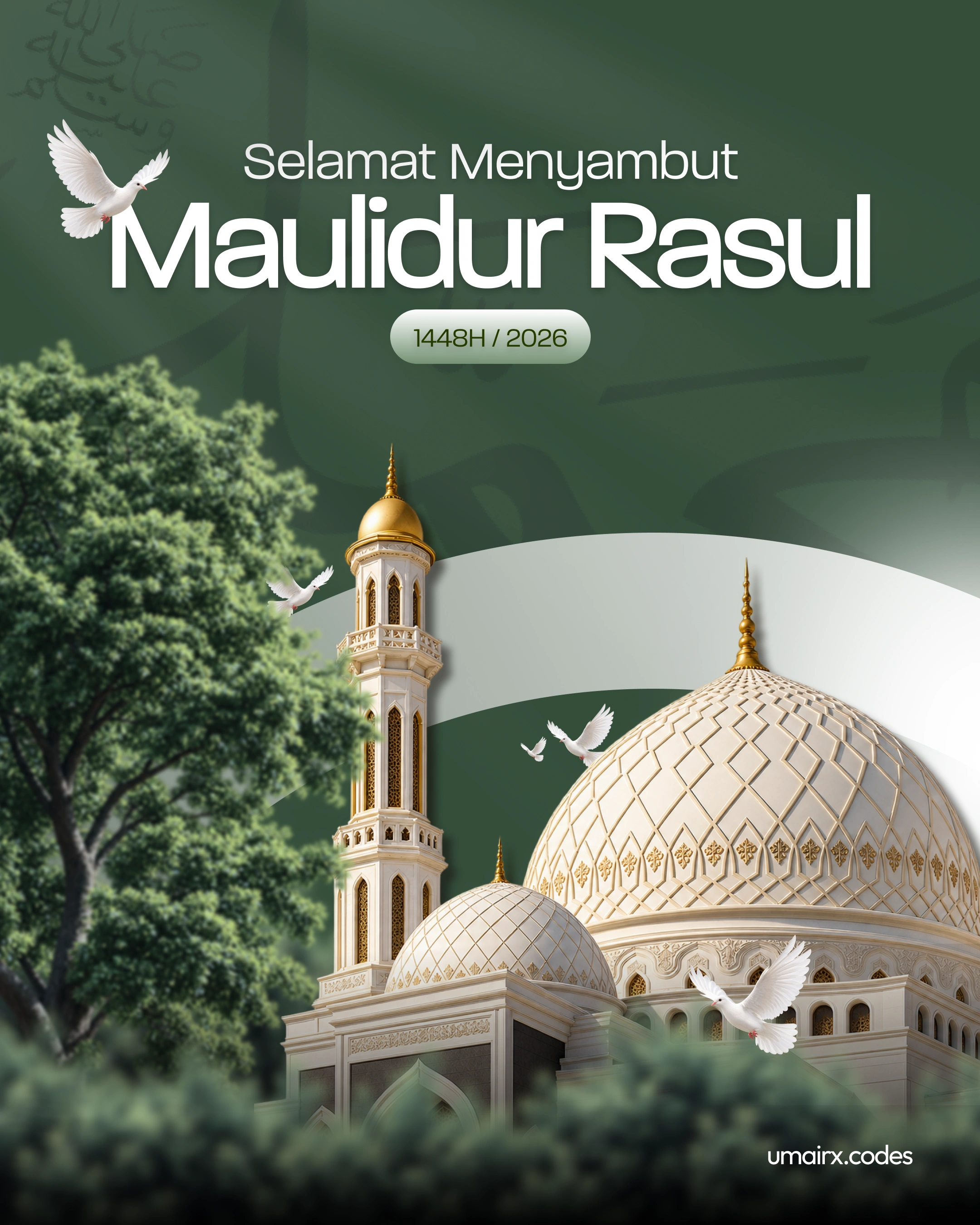 Maulid event poster design 01 by Umairx