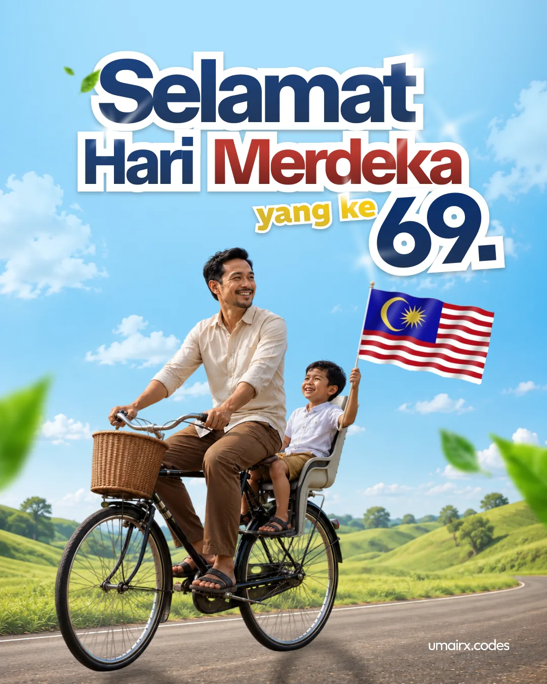 Selamat Hari Merdeka yang ke-69 poster design by Umairx
